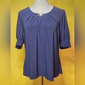 Linda Lead Elegant Blue Women's Top Medium
